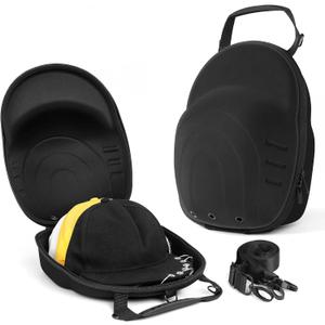 MOSLA Hat Case for Baseball Caps,Hat Carrier Travel Case Ball Cap Carrier Hat Box Organizer Carry On Hat Bag Backpack with Adjustable Shoulder Strap (BLACK 6)