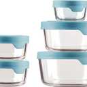 Anchor Hocking TrueSeal 10-piece Glass Food Storage Containers with Airtight Lids, Mineral Blue