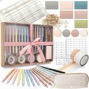 Mr. Pen- Bible Journaling Set (Selah Collection), Complete Faith Journaling Kit with Highlighters, Pens, Sticky Notes, Tabs, Washi Tape & Pouch for Bible Study, Prayer, Mothers Day Gift