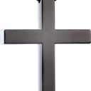 Cross Hanging Ornaments for Rear View Mirror, Metal Car Charm, Pendant Decoration for Truck, Home Decor (Black)