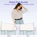 No Show Elastic Belts for Women with Invisible Flat Buckle Stretch Web Strap Belt for Jeans Pants Dresses (Suit for US Size 0-16, 4pcs/Black+blue+coffee+white)