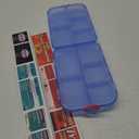 Pill Organizer, Large Travel Pill Organizer with Labels, Medicine Pill Organizer, Travel Essentials Pill Case (Blue)