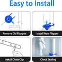 2-Pack 2" Toilet Flapper Replacement Kit - Universal Toilet Tank Flapper with Stainless Steel Chains for American Standard/Kohler/Toto/Gerber. Toilet Stopper Flapper. Toilet Flapper 2 Inch Rubber