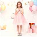 Girls Dress Shoes Mary Jane Shoes for Girls Sparkle Low Heel Hook and Loop Flats for School Wedding Party White US 2