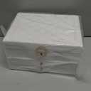 3 Layer Jewelry Box, Lockable Jewelry Holder Organizer with Jewelry Drawer, Large Jewelry Boxes & Organizer with Velvet Earring Storage, Unique Gifts for Women Mom (White)