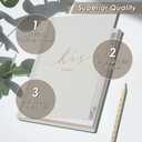 Wedding Vow Books With Gold Foil Lettering, Hard Cover His and Hers Vow Books, Canvas Linen Foil Embossed Wedding Ceremony Vow Books - A Beautiful Addition For The Wedding Day, 56 Pages, 5.9" X 3.9"