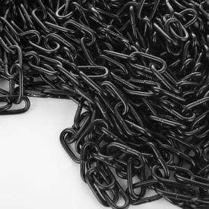 1/8" Black Chain Link 26.2 ft Long Heavy Duty Chain Metal Decorative Chain for Hanging Plants, Basket, Picture Bulk Carbon Steel Chain for Light Fixture, Chandelier, Lamp, Clothes, Dog Leash