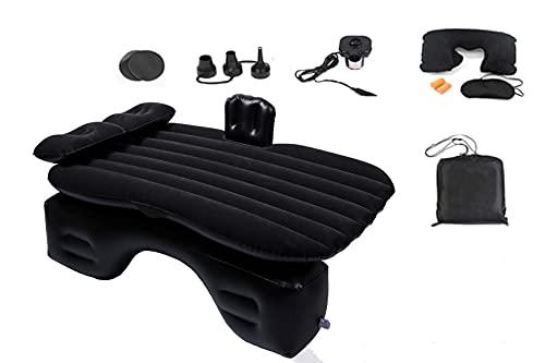 Onirii Inflatable Car Air Mattress Back Seat Bed with Air Pump,Thickened Portable Car Travel Sleeping Camping Air Mattress Blow Up Bed for Car Universal SUV