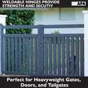 Ilyapa Heavy Duty 4x4 Weldable Gate Hinge - Pack of 2 Butt Hinges, for Heavy Gate Doors, Weld On Door Hinge Durable Weld On Hinges