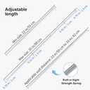 6Pcs Tension Rod, Goowin Tension Curtain Rod, No Drilling Rustproof Spring Small Tension Rod, Adjustable Tension Rods for Closet, Kitchen, Cupboard, Wardrobe, Bookshelf (White, 22-35 inch)