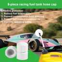 8pcs Racing Fuel Jug Cap, Plastic Dustproof & Waterproof Racing Gas Can Replacement Vent Hose Dust Cap Lids Accessories Compatible with 5.5 Gallon Fuel Jugs Egs Tank & Scribner Tank