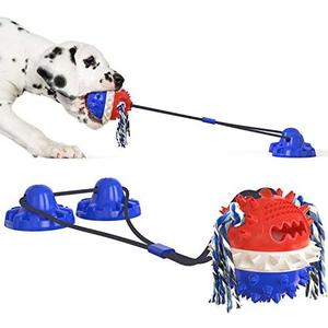 Interactive Dog Toys for Boredom and Stimulation, Mental Stimulation Toys for Dogs, Mental Stimulation Toys for Dogs, Tug of War Toys for Dogs, Suction Cup Dog Toy Tug of War, Aggressive Chew Toys for (Type C (American Blue))