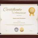 PETAFLOP Wooden 8.5x11 Picture Frame, Brown Certificate Award Document Plaque Wall Mounted Display, Single