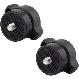 17mm Ball Mount Adapter, 17mm Ball Joint Socket to 1/4-20 Male Screw Adapter for Cameras (2PCS)
