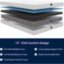 Avenco 10 Inch Twin Size Gel Memory Foam Mattress in a Box, Cooling Night Sleep & Pressure Relief, Grey, Fiberglass Free, CertiPUR-US Certified