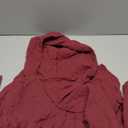 Women's Linen Hooded T-Shirt top with Casual Button Down Cape Style 3/4 Sleeve top Size XL