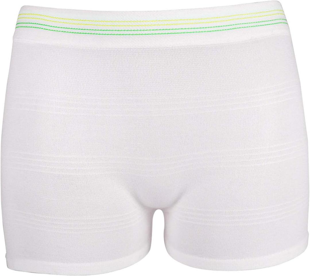 12 Pack Mesh Underwear Postpartum Must Have Hospital Provide Washable Breathable Undies for Delivery, Surgical,Traveling (L/XL(13-39 in)) White
