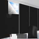 Blackout Curtains for Bedroom, Portable 100% Black Out Window Cover Film, Cuttable Blackout Shades Fabric Sheet, No Drill Window Blinds, Sun Heat Light Blocker for Travel Media Dorm, 57'' W