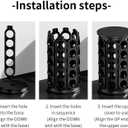 K Cups Holder,K Cup Carousel, Coffee Pods Storage Organizer Stand,New Modern Design, Home or Office Kitchen Counter OrganizerCapacity of 40 Pods, Black