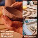 Sculpd - The Original Pottery Kit for Adults - Air Dry Clay for Adults, Tools, Varnish, Brushes, Mother's Day Activities, Arts & Crafts Set, Gloss Varnish with Pastel Tones