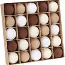 Sea Team 25-Pack Flocked Velvet Christmas Tree Ball Ornaments Set, Decorative Hanging Baubles, Shatterproof Plastic Decorations for Xmas Tree, Wreath, Garland, 60mm/2.36 Inches, Baking Time