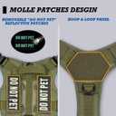 Tactical Dog Harness, Air Dog Vest No Pull with Reflective Do Not Pet Patches, Breathable Dog Molle Vests for Training Walking Hunting Green, XL
