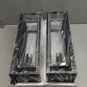 AIBISDO 18In Large Dusk to Dawn Outdoor Wall Light -2 Pack, Waterproof Outdoor Garage Lighting Fixtures with Clear Glass Shade, Auto On/Off Porch Light for Patio, Garage, Front DoorBlack