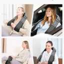 Medcursor Neck Massager with Heat - Deep Tissue Pain Relief, Rechargeable Shiatsu Neck and Shoulder Massager, Ideal Choice for Men, Women, Mom & Dad, Coal Black