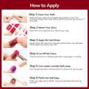 2 x Lavinda Christmas Semi Cured Gel Nail Strips, 20 Pcs Nails Stickers with Santa & Snowflake, Long-Lasting UV Gel Stickers, Easy to Apply for Home Nails DIY with 2 Prep Pads & Stick and 1 File (Snowpine)