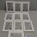 HappyHapi 4x6 Picture Frames Set of 10, Tabletop or Wall Display Pictures 3.5x5 with Mat or 4x6 Without, Multi Photo Frames Collage (White)