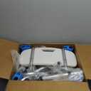 Heavy Duty Shower Chair for Inside Shower and Tub with Reinforced X-Bar, Padded Arms and Backrest, Height Adjustable, Ideal Shower Chair for Elderly and Disabled