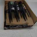 6 Pack 5 Ft String Light Poles, String Light Poles for Outside with Fixing Clips,Metal Poles for Outdoor String Lights, Hanging Light Poles for Deck Fence Garden Backyard Wall Bistro