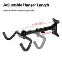 Cyfie Bike Wall Mount Hanger, Bicycle Garage Storage Rack Hook, Horizontal Indoor Bike Holder for Hanging Mountain, Road, Hybrid Bikes (1 Pack for Solid Wall)