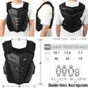 Light Upgrade Chest Armor Motorcycle Armor Body Guard Vest, Dirtbike Riding Off-Road Racing Cycling Skiing Motocross Adult Kids Protector Shirt Jackets for Street Bike, Mens Back Protection, One Size