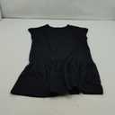Women's T Shirt Dress Casual Short Cap Sleeve Ruffle Hem Crewneck Loose Mini Dresses M