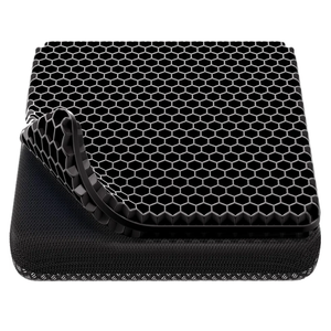 Gel Seat Cushion, Cooling Thick Big Breathable Honeycomb Design Absorbs Pressure Points Seat Cushion with Non-Slip Cover for Office Chair Home Cars Wheelchair
