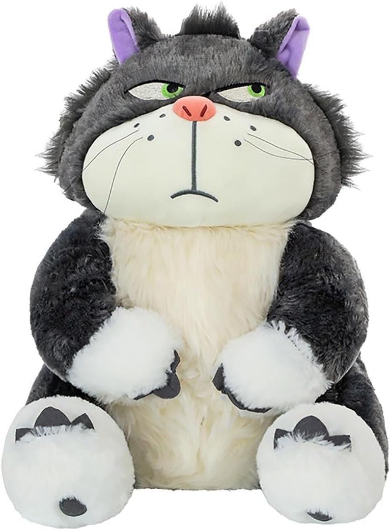 12inch Angry Cat Stuffed Animal Toys, Cute Cat Kitten Plush Soft Kawaii Anime Plush Wicked Black Cat Plushies for Kids Birthday Christmas