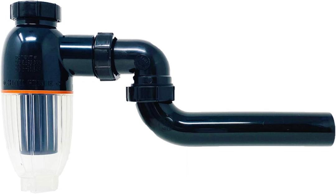 PF WaterWorks PT5001-2 SinkGENIE No Mess Money Saving P-Trap - 2 Pack, Black and Transparent