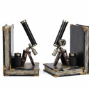 ISOTO Shelf Book Ends, Heavy Vintage Storage Hipster Office Study CDs DVDs Travel Exploration Gifts Decoration Organiser