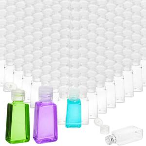 100 Pack 1 OZ Travel Plastic Bottles, Flip Cap Empty Refillable Toiletry Bottle, Mini Clear Hand Sanitizer Bottle, Small Squeeze Sample Container for Shampoo Lotions Liquid Body Soap Cream