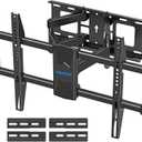 MOUNTUP TV Wall Mount for Most 42-82 Inch TVs, Fits 16" 18" or 24" Studs, Full Motion TV Bracket with Dual Articulating Arms, Swivel and Tilt, Max VESA 600x400mm, Holds up to 132 lbs, MU0028-24K (Textured Black)