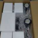 Zarbitta 3-Light Bathroom Light Fixtures, 17.23" Black Modern Vanity Lights with Clear Glass Shade, Bathroom Wall Lamp for Mirror, Kitchen Living Room, Hallway Cabinet, Porch