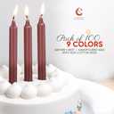 Candle Charisma 100 Brown Spell Candles - 4" Unscented Paraffin Chime Candles, Smokeless & Dripless, Colored Candles, 1.5 Hours Burn Time 0.4" Thick Taper Candles for Rituals, Witchcraft and Parties, Pack of 2