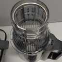 Cold Press Juicer, Wide Feed Chute Juicer Machines, Stainless Steel Slow Masticating Juicers Easy to Clean, Vegetables & Fruits Juice Extractor, High Juice Yield, Gray Knob