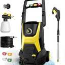 Electric Pressure Washer, 4800PSI Max 3.0 GPM Power Washer with 20FT Hose, 35FT Cord, 4 Nozzles Foam Cannon High Pressure Washer for Car Patio Garden (Black)