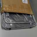 Geetery 2 Pack Folding TV Tray Tables No Assembly Required 18.9 x 15 x 26 in Dinner Table Foldable Snack End Table for Bed Couch Eating Living Room Bedroom(Black)