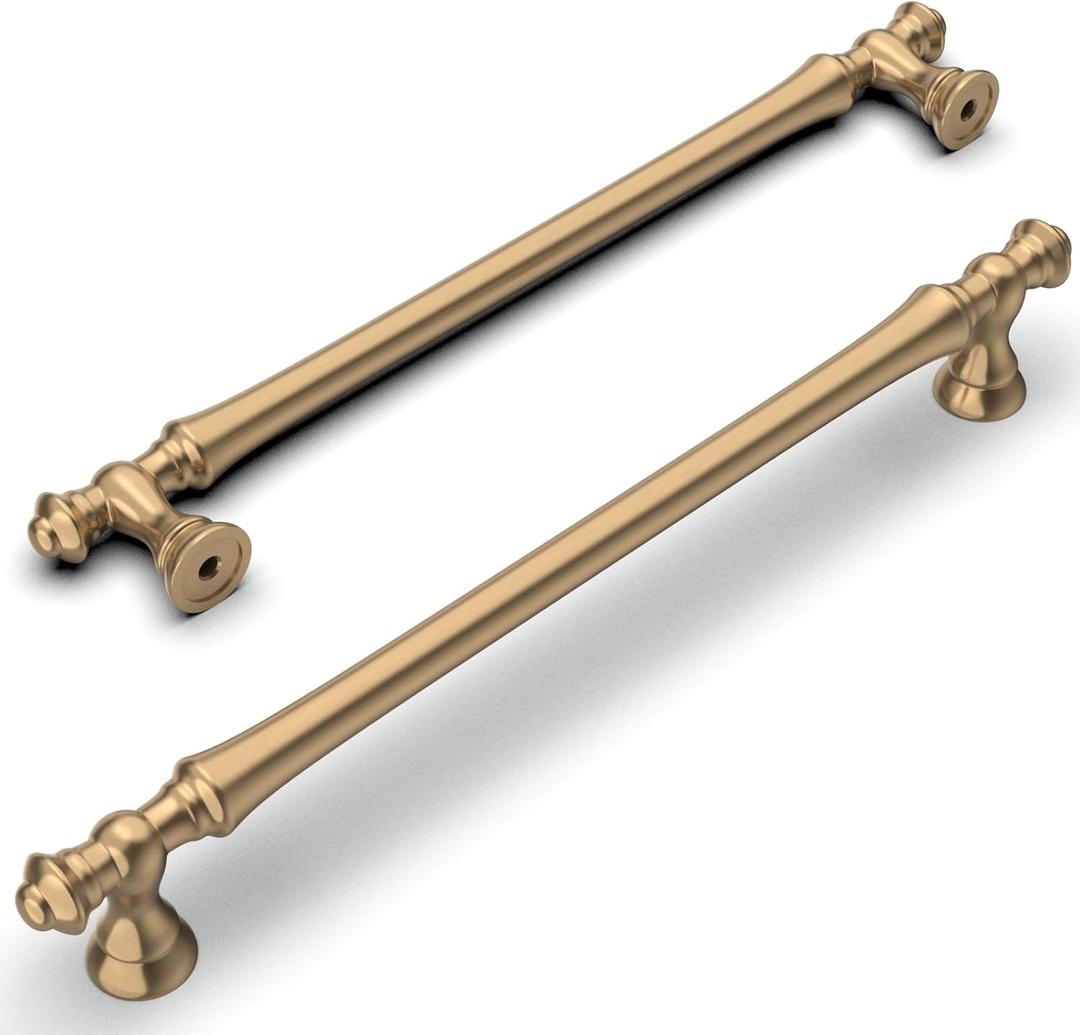 Amerdeco 10 Pack Bronze Cabinet Pulls - 7.5 Inch(192mm) Hole Center Kitchen Handles for Bathroom & Dresser