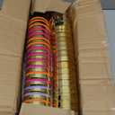 AMENON 50 Pack 3.1" Large Golden Easter Eggs Fillable Plastic Easter Eggs Bulk Empty Easter Basket Stuffers for Easter Treats Filler Eggs Hunt Supplies Classroom Prize Easter Party Favors Kids Toddler