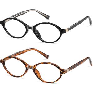 Oval Reading Glasses Women Men Blue Light Blocking Small Computer Readers Retro Fashion Frame Vintage Eyewear PT2009