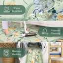 Morebes Green Floral 8x10 Area Rug for Living Room, Washable Non Slip Bedroom Rug, Soft Low Pile Carpet for Kids Nursery Office Dining Room Playroom Decor (Sage Green 8'x10')